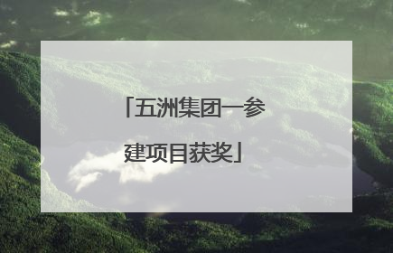 五洲集团一参建项目获奖