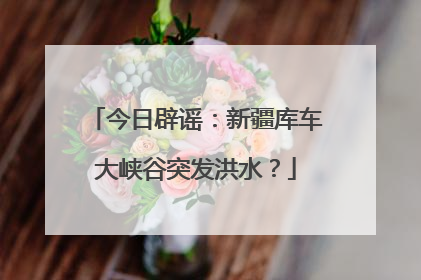 今日辟谣：新疆库车大峡谷突发洪水？