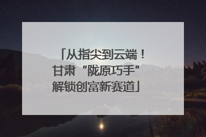 从指尖到云端！甘肃“陇原巧手”解锁创富新赛道