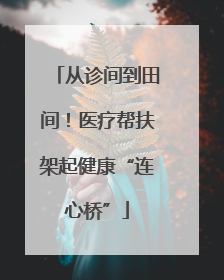 从诊间到田间！医疗帮扶架起健康“连心桥”
