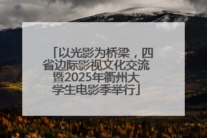 以光影为桥梁，四省边际影视文化交流暨2025年衢州大学生电影季举行