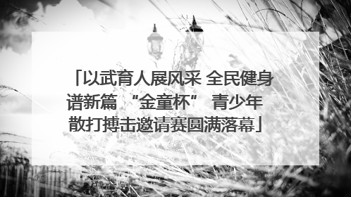 以武育人展风采 全民健身谱新篇 “金童杯” 青少年散打搏击邀请赛圆满落幕