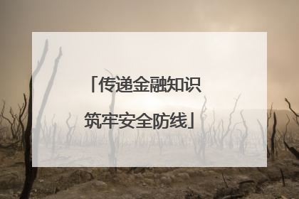 传递金融知识 筑牢安全防线