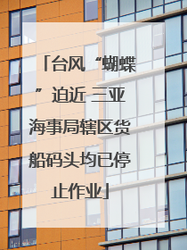 台风“蝴蝶”迫近 三亚海事局辖区货船码头均已停止作业