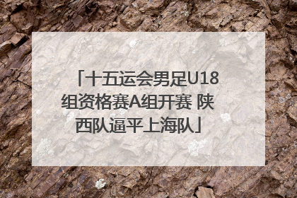 十五运会男足U18组资格赛A组开赛 陕西队逼平上海队