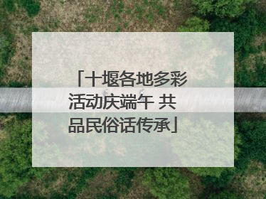 十堰各地多彩活动庆端午 共品民俗话传承