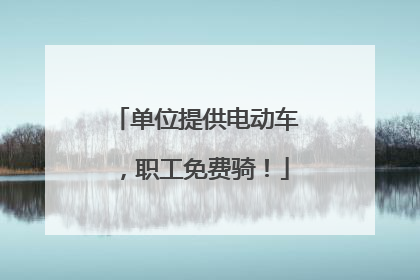 单位提供电动车，职工免费骑！