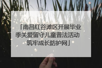 南昌红谷滩区开展毕业季关爱留守儿童普法活动 筑牢成长防护网