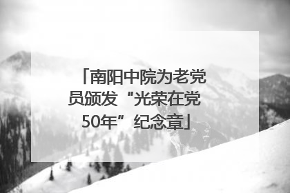 南阳中院为老党员颁发“光荣在党50年”纪念章