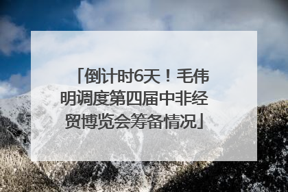 倒计时6天！毛伟明调度第四届中非经贸博览会筹备情况