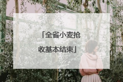 全省小麦抢收基本结束