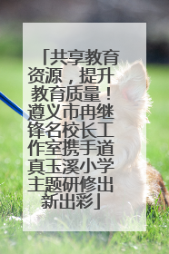 共享教育资源，提升教育质量！遵义市冉继锋名校长工作室携手道真玉溪小学主题研修出新出彩