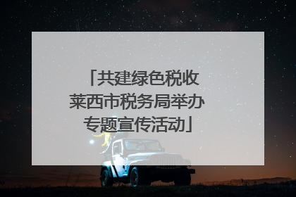 共建绿色税收 莱西市税务局举办专题宣传活动