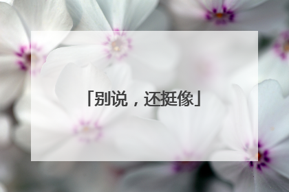 别说，还挺像