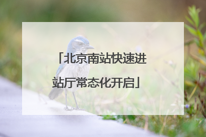 北京南站快速进站厅常态化开启
