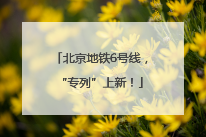 北京地铁6号线，“专列”上新！