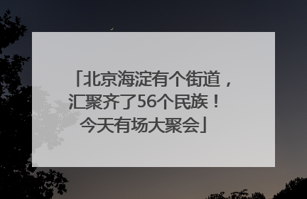 北京海淀有个街道，汇聚齐了56个民族！今天有场大聚会