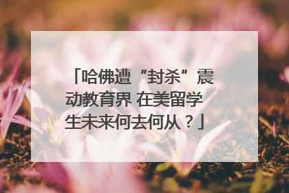 哈佛遭“封杀”震动教育界 在美留学生未来何去何从？
