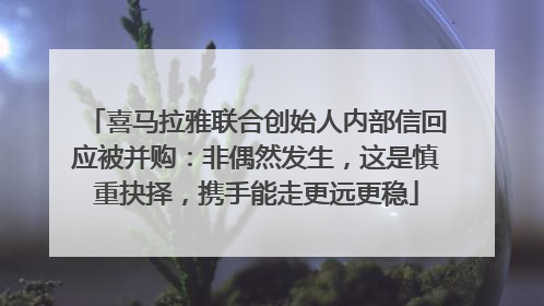 喜马拉雅联合创始人内部信回应被并购：非偶然发生，这是慎重抉择，携手能走更远更稳