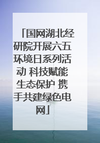 国网湖北经研院开展六五环境日系列活动 科技赋能生态保护 携手共建绿色电网