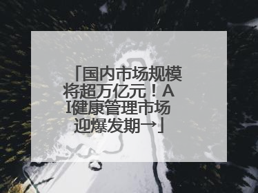 国内市场规模将超万亿元！AI健康管理市场迎爆发期→