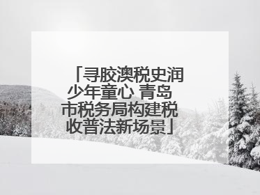 寻胶澳税史润少年童心 青岛市税务局构建税收普法新场景