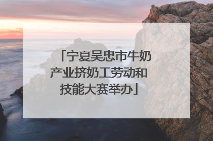 宁夏吴忠市牛奶产业挤奶工劳动和技能大赛举办