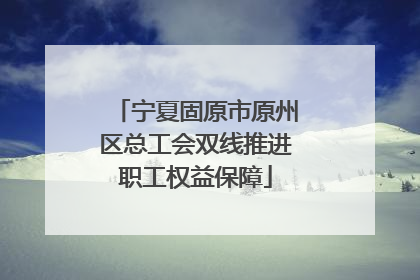 宁夏固原市原州区总工会双线推进职工权益保障