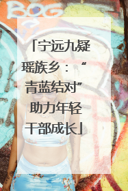 宁远九疑瑶族乡：“青蓝结对” 助力年轻干部成长