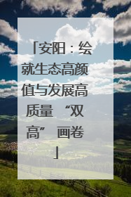 安阳：绘就生态高颜值与发展高质量 “双高” 画卷
