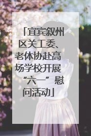 宜宾叙州区关工委、老体协赴高场学校开展“六一”慰问活动