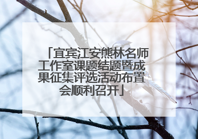 宜宾江安熊林名师工作室课题结题暨成果征集评选活动布置会顺利召开