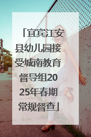 宜宾江安县幼儿园接受城南教育督导组2025年春期常规督查