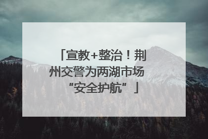 宣教+整治！荆州交警为两湖市场“安全护航”