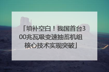 填补空白！我国首台300兆瓦级变速抽蓄机组核心技术实现突破