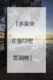 多家央企领导密集调整