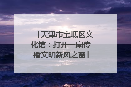 天津市宝坻区文化馆：打开一扇传播文明新风之窗