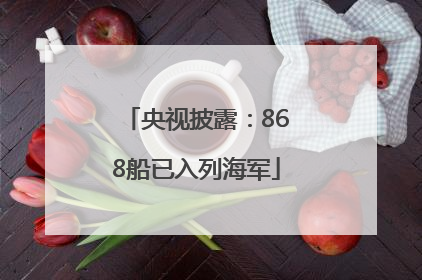 央视披露：868船已入列海军