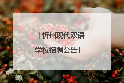 忻州现代双语学校招聘公告