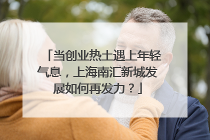 当创业热土遇上年轻气息，上海南汇新城发展如何再发力？