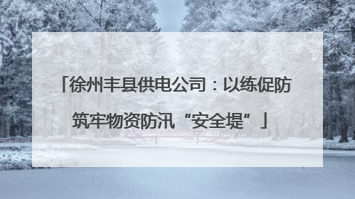 徐州丰县供电公司：以练促防 筑牢物资防汛“安全堤”