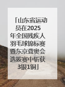 山东省运动员在2025年全国残疾人羽毛球锦标赛暨东京聋奥会选拔赛中斩获3银1铜