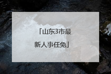 山东3市最新人事任免