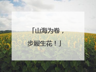 山海为卷，步履生花！