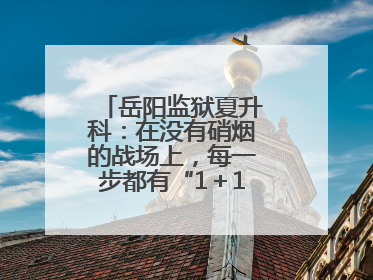 岳阳监狱夏升科：在没有硝烟的战场上，每一步都有“1＋1＝2”的笃定