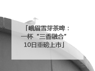 峨眉雪芽茶啤：一杯“三香融合”10日重磅上市