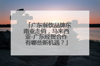 广东餐饮品牌东南亚走俏，马来西亚-广东经贸合作有哪些新机遇？
