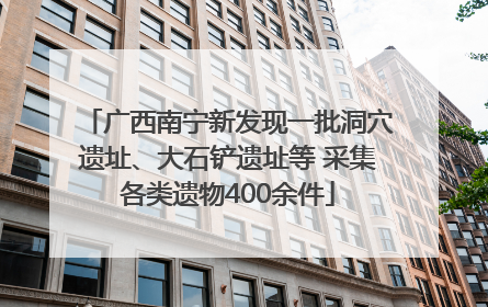 广西南宁新发现一批洞穴遗址、大石铲遗址等 采集各类遗物400余件