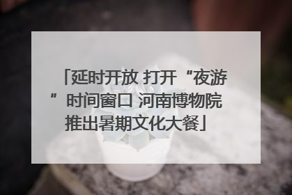 延时开放 打开“夜游”时间窗口 河南博物院推出暑期文化大餐