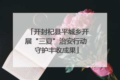 开封杞县平城乡开展“三夏”治安行动 守护丰收成果